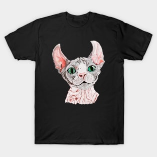 Sphynx cat portrait T-Shirt